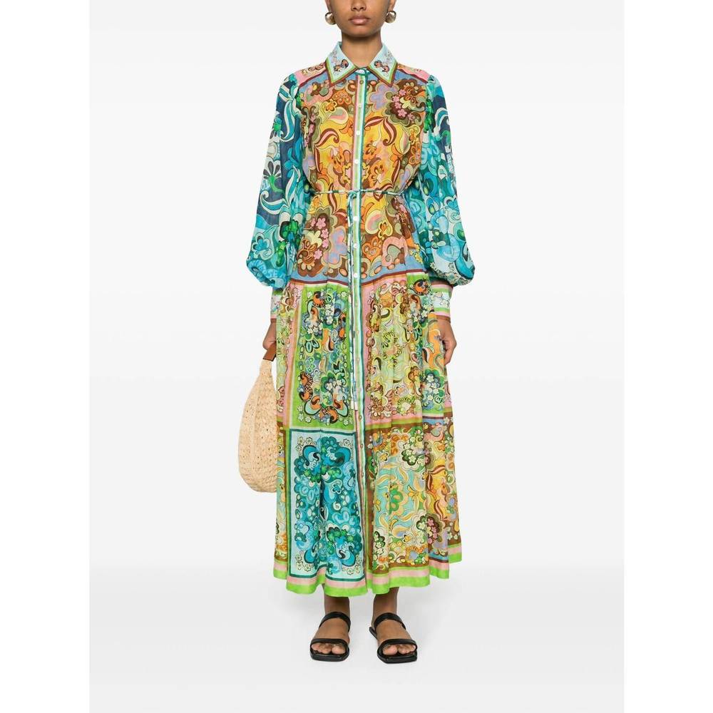 ZIMMERMAN STYLE dreamer midi dress in green